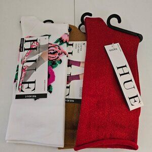 HUE Set of 3 Socks One Size
